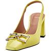 BOSS Charlotte Sling70e-p, Slingback Donna, Giallo Medio 721, 38 EU