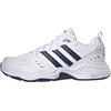 adidas Uomo Strutter Shoes, Cloud White / Dark Blue / Matte Silver, 40 EU