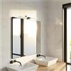 Lampada LED da Specchio 35cm 4W Bidirezione Nera IP44 Tripla Installazione Colore Bianco Caldo 3.000K