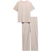 Marks & Spencer Pigiama in Puro Cotone da Donna Crema