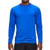 Arcweg Rashguard Mare Surf Uomo Maniche Lunghe Protezione Solare UV UPF 50+ Asciugatura Veloce Maglia Anti UV Pescs Stile Sciolto Elastica Maglietta Piscina Blu e Grey XL(EU)