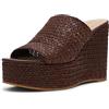 Steve Madden Cassi, Sandali con Zeppa Donna, Marrone, 38 EU
