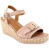 Geox D Panarea, Sandalo espadrillas con zeppa Donna, Rosa (Nude), 38 EU