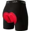 FDX Pantaloncini Ciclismo Uomo Imbottiti 4D Intimo Bici MTB Traspirante Quick Dry Anti Sfregamento Boxer Ciclismo con Fondello Gel Comfort Strada MTB (Black, X-Large)