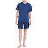 RAGNO Pigiama Corto Serafino Stile Cravattier in Jersey di Cotone U887ND (IT, Numero, 56, Regular, Regular, Naval Academy Cravatier)