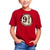 Elbenwald Harry Potter Kids T-Shirt Track 9 3/4 Hogwarts Express Elven Forest Cotton Red - 134/140