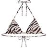 YAMAMAY - Bikini Parte Alta a Triangolo Senza Ferretto, Imbottitura Removibile, Donna, Zelia, Marrone, Stampa zebrata