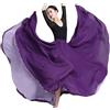 DAIHAN Donna Classica Gonna Lunga e Ampia Flamenco Maxi Stile da Reversibile in Chiffon Double-Face 720 Gradi Costume da Festival per Il Balletto, Allenamento XueQ XL