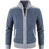 Generico Maglione a Maglia Uomo Cardigan a Maglia Manica Lunga con Zip Intera Giacca Soft Leggera Maglioni con Colletto Rialzato Invernale Foderato in Pile Caldo Cappotto per Lavoro casa