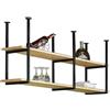 yurstcggh Scaffali portaoggetti Montati a Soffitto,Portabottiglie da Appendere,Mensole Sospese a Soffitto,Utilizzato per decorare ed esporre vini/conservare utensili da cucina,per Cucina Bar Caffetteria