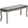 milani home Panca Vintage in Velluto di Design Moderno Vintage cm 110x36x47 h