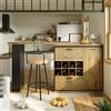 Kelodan Tavolo da pranzo allungabile 138 x 39 x 105 cm, tavolo da cucina, tavolo allungabile fino a 220 cm, adatto per cucina e soggiorno, piano con venature del legno