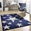 VIMODA Stelle Tappeto Birichino qualità Bianco Blu Fibra Sintetica Testato per Contaminanti - Blu, 160x230 cm