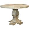 milani home - tavolo da pranzo rotondo Ø 130 cm, legno massiccio naturale