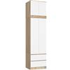 AKORD | Armadio con Estensione | Armadio con Ripiani, e Appendiabiti e Cassetti | 234 cm di Altezza | Mobiletto Cameretta Camera da Letto | Mobili soggiorno | Guardaroba |Rovere Sonoma | Bianco