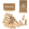 Qanye 20 Segnaposto Matrimonio, Segnaposto Legno Supporto, Inserire la Carta I Titolari, Portacarte in Legno, Portacarte in Legno per Feste di Matrimonio e Decorazioni per la Casa
