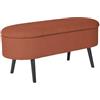 sweeek Cassapanca con Rivestimento Bouclé, Sherpa, Color ruggine, 112x44x50 cm