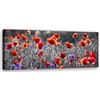 Feeby Quadro Canvas Papaveri Decorazione murale Fiori Rosso 120x40 cm