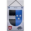 Blechschild Targa in metallo con cordoncino, 30 x 20 cm, Svizzera - Stemma Aargau con carta! - Blechemma
