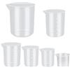 Duoleimi Set di misurini 6 Pezzi Misurini, 30 ml 50 ml 100 ml 150 ml 250 ml 500 ml, misurini di precisione Resistenti al Calore in plastica con Scala Graduata per Cucina, Laboratorio, detersivi