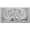 Giallobus - Quadro - 03 - Capezzale Moderno - Sacra Famiglia e Albero della Vita - Black&Gray - Tela Canvas Telaio Premium Alto Spessore - 70x35 - Pronto da Appendere - Quadri Moderni per la casa