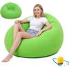 MOFXWHE Poltrona gonfiabile, divano gonfiabile, impermeabile, gonfiabile, con pompa ad aria, portatile, galleggiante, per esterni, campeggio, viaggi, spiaggia, piscina (verde)