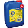 PUSTEFIX Bolle colorate prodotte in Germania, 2 x 2,5 l, per matrimoni, compleanni dei bambini, feste estive, bolle di sapone colorate per bambini e adulti