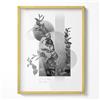 Generic Cornice 60x80 cm Dorata Decorazione da Parete Telaio in Plastica Laminato Acrilico al Poster e Foto Alta Qualità Infrangibile Plexiglass