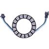 TOPXCDZ WS2812B 8/16/24/35/45/60/241 LED Pixel Ring Addressable Led Module WS2812 IC RGB Full Color Round Led Circle DC5V (16 LED, Black)