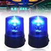 Leikurvo Luce LED blu: 2 luci LED per feste con design a luce blu, lampada a tutto tondo con riflettore girevole, luce flash DJ a 360°, funzionamento a batteria, illuminazione per feste DJ
