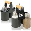 com-four® 6 pezzi in vetro Set di agitatore per spezie in, sale e pepe