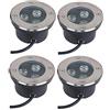 WZYJLyds Faretti led da incasso per pavimento esterno, 3W Ultra sottile Faretto da incasso a pavimento per patio IP67 luci a led segnapasso per esterno, marciapiede, giardino(White,12V)