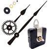 Vootnifig Kit di ricambio per meccanismo di movimento dell'orologio a lancette lunghe, silenzioso al quarzo, per orologi da parete grandi, 50-60 cm, riparazione fai da te (nero 1)