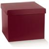 Generico Grande scatola elegante misura 30x30x24 cm Scatola cartone Fondo e Coperchio rinforzata VARI COLORI ottima per bomboniere e regali (Bordeaux)