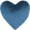 Morbidissimi - Cuscino Arredo Cuore Danae in Velluto 35x38 cm Blu, Cuscino Decorativo Sfoderabile con Cerniera, Design Romantico per Divano Letto Poltrona, Made in Italy AC371