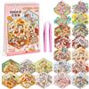 Fantasyon 20 Set DIY Adesivi 3D per Scena in Miniatura,Adesivi Decorativi 3D per Scene di Case in Miniatura,Attività Rilassante per Bambini e Adulti,aAdesivi per la Casa Fai Da Te per Scrapbook e Diario