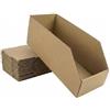 STRBOXONG 7 Pezzi Scatole Cartone Bocca di Lupo Extra Grandi (50x19x20cm) - Contenitori Stoccaggio Aperti per Scaffalature Magazzino, Garage e Armadio - Organizer Robusto Kraft per Attrezzi e Scarpe