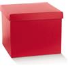 Generico Grande scatola elegante misura 30x30x24 cm Scatola cartone Fondo e Coperchio rinforzata VARI COLORI ottima per bomboniere e regali (Rosso)