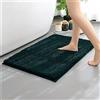 Mateju Tappetino da Bagno Antiscivolo Assorbente, Tappetini Bagno in Microfibra Ciniglia Tappeto Bagno Lavabile Tappetino Bagno Morbido per Bambini Adulti Animali Domestici (50 * 80CM,Verde Scuro)