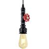 KAWELL Industriale Vintage Luce Pendente Retro Lampada a Sospensione a Tubo D'acqua Creativo Plafoniera Lampadario Art Deco Ferro E27 60W Max Cafe Bar Ristorante Cucina