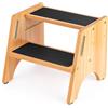 StrongTek Sgabello 2 Livelli Regolabile in Legno Antiscivolo