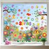 Joeyan 127 Pezzi Finestre Adesivi Primaverili,9 Fogli Vetrofanie Removibili | Stickers a Doppio Lato Riutilizzabili con Farfalle,Fiori e Nuvole, Decor per Casa Addobbi Vetrine Scuola, Bambini Regalo