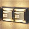 Emeritpro Luce notturna con sensore di movimento, 2 pezzi, presa notturna con sensore crepuscolare