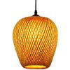 JMEDIC Lampada A Sospensione Intrecciata Fatta A Mano, Lampade A Soffitto in bambù Artistico Boho Basket, Lampadario con Base E27, Paralume A Sospensione in Rattan Country, per Veranda Sala da Pranzo