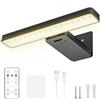 Starvortex Luce da Quadri Senza Filo, Lampada LED da Parete Ricaricabile da 3000mAh con 3 Temperature di Colore, Luci LED a Batteria con Telecomando per Sottopensile, Cucina, Testiera e Esposizione Pittura, Nero
