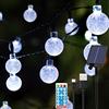 SENMI Catena Luminosa Esterno Solare - 60LED 11.5M Luci Solari Esterno 8 Modalità Impermeabile con Telecomando Luci da Esterno Giardino per Matrimonio Festa