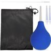 SKHAOVS Kit per clistere in silicone per uomo e donna, kit di pulizia riutilizzabile con 2 ugelli sottili riutilizzabili in silicone e 1 spazzola per la pulizia, kit di pulizia in gomma da 160 ml