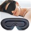 liuchanghe Mascherina per Dormire, 3D Mascherina per gli Occhi per Bloccare la Luce - Pressione Oculare Zero, Maschera per il Sonno, Pisolino, Meditazione, Viaggi (Nero)