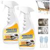 CKryzillix Detergente multiuso for sporco intenso, 2026 Nuove macchie d'olio, 500 ml/16,9 FL Oz Cucina, Spray sgrassatore for cappe da cucina, forni, pentole e armadietti(2 Pcs)