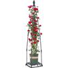 CGACCSD Griglia per piante rampicanti, traliccio in metallo per piante rampicanti all'aperto - Robusto antiruggine per la crescita di cetrioli rose e fiori sulla terrazza e sul balcone